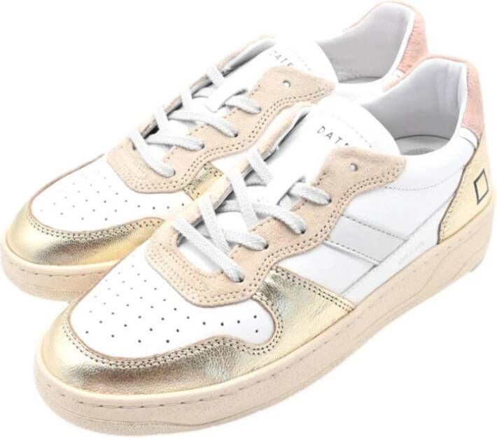 D.a.t.e. Gelamineerde Witte Platinum Court Sneakers Multicolor Dames