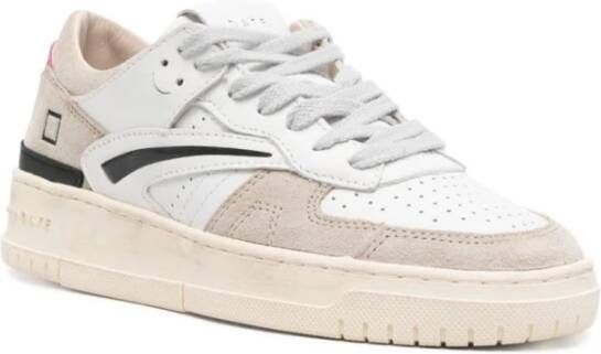 D.a.t.e. Geperforeerde leren platte schoenen Beige Dames