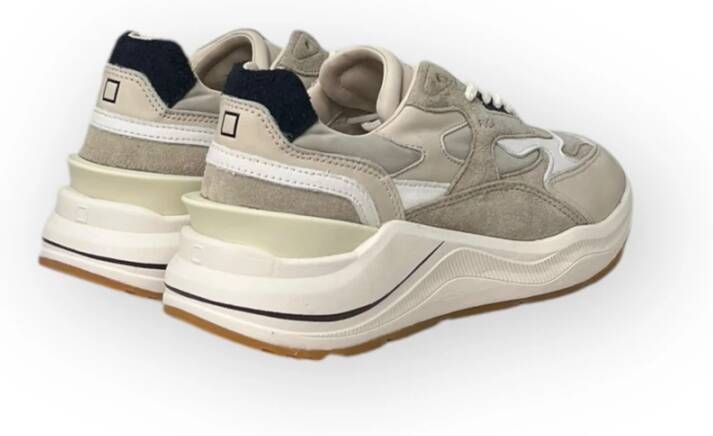 D.a.t.e. Gewaxte Sneakers voor Stijlvol Schoeisel Beige Heren