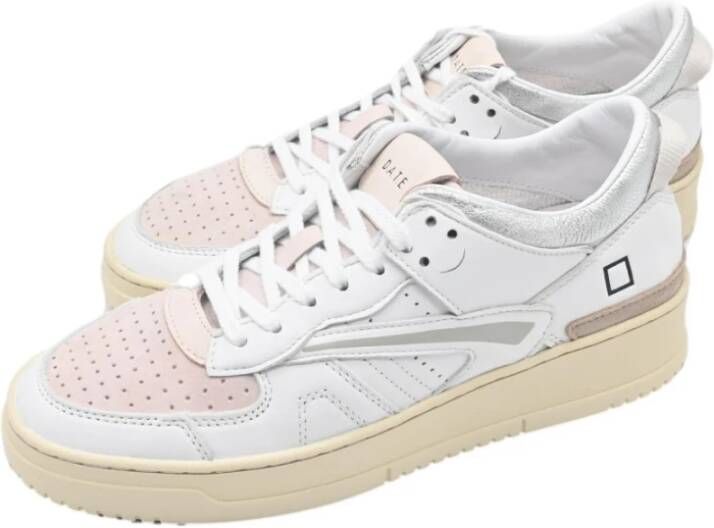 D.a.t.e. Glanzend wit roze sneakers White Dames