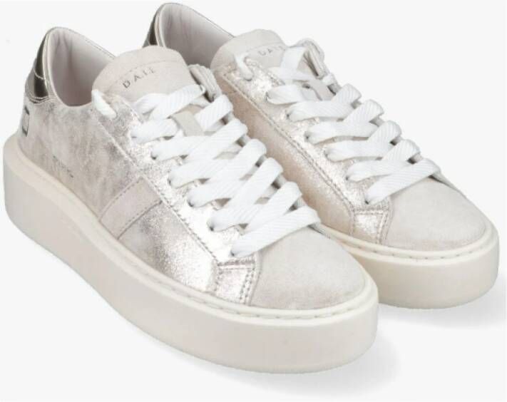 D.a.t.e. Grijze Lage Platform Sneakers Stardust Gray Dames