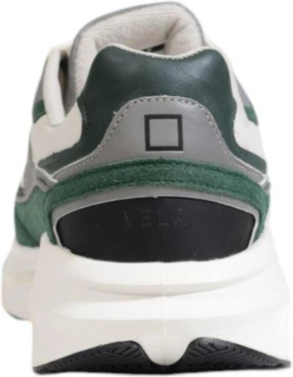 D.a.t.e. Groene Leren Lage Sneakers Green Heren