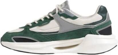 D.a.t.e. Groene leren sneaker voor heren Green Heren