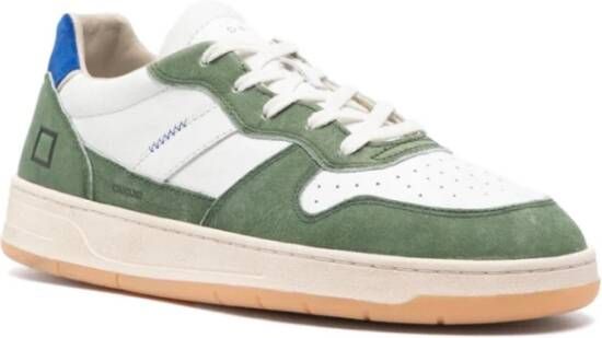 D.a.t.e. Groene Sneakers Kleurblok Panel Ontwerp Multicolor Heren