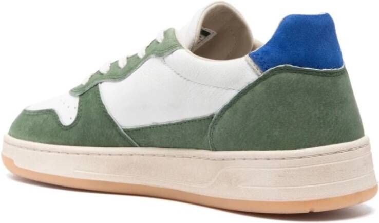 D.a.t.e. Groene Sneakers Kleurblok Panel Ontwerp Multicolor Heren