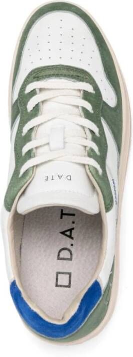 D.a.t.e. Groene Sneakers Kleurblok Panel Ontwerp Multicolor Heren