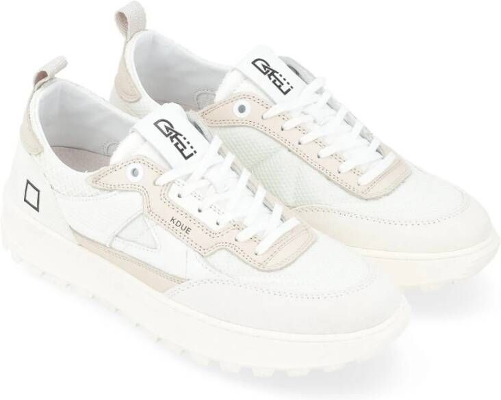 D.a.t.e. Hybride Sneaker in wit en beige White Heren