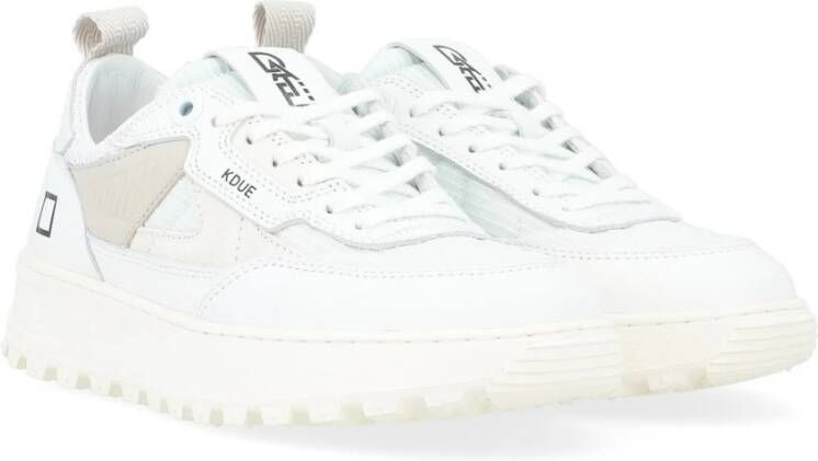 D.a.t.e. Hybride Technische Stof en Leren Sneaker White Dames