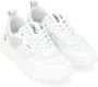 D.a.t.e. Hybride Technische Stof en Leren Sneaker White Dames - Thumbnail 4