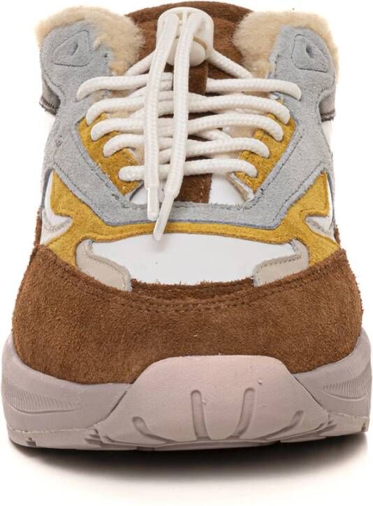 D.a.t.e. Imitatiebont Contrast Zool Sneakers Brown Dames