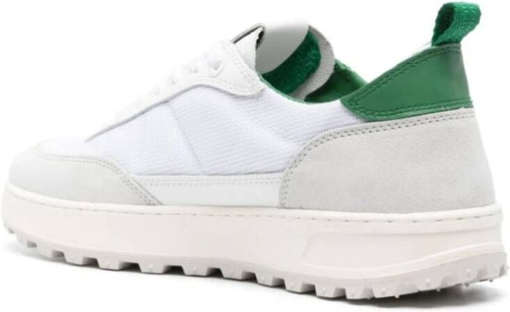 D.a.t.e. Klassieke witte sneakers met blauwe details White Heren