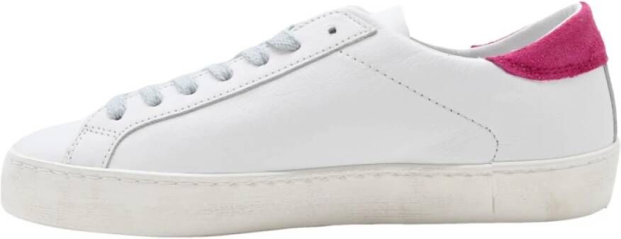 D.a.t.e. Lage Kalf Wit Fuxia Sneakers White Dames