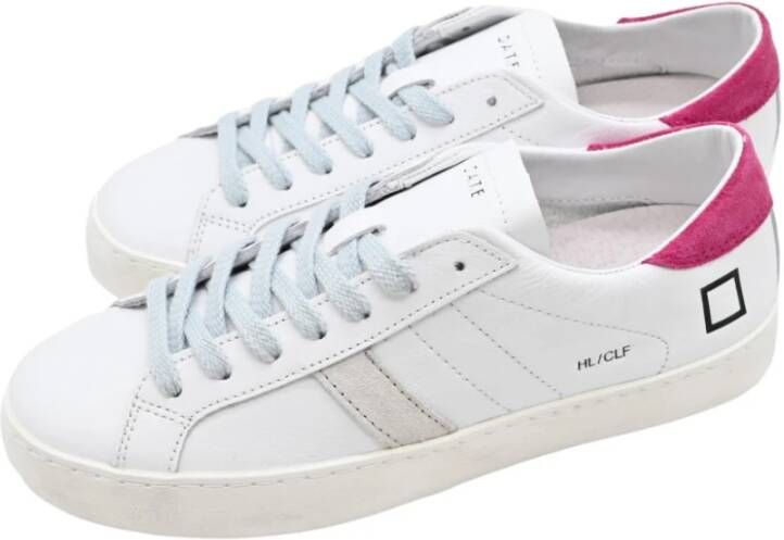 D.a.t.e. Lage Kalf Wit Fuxia Sneakers White Dames