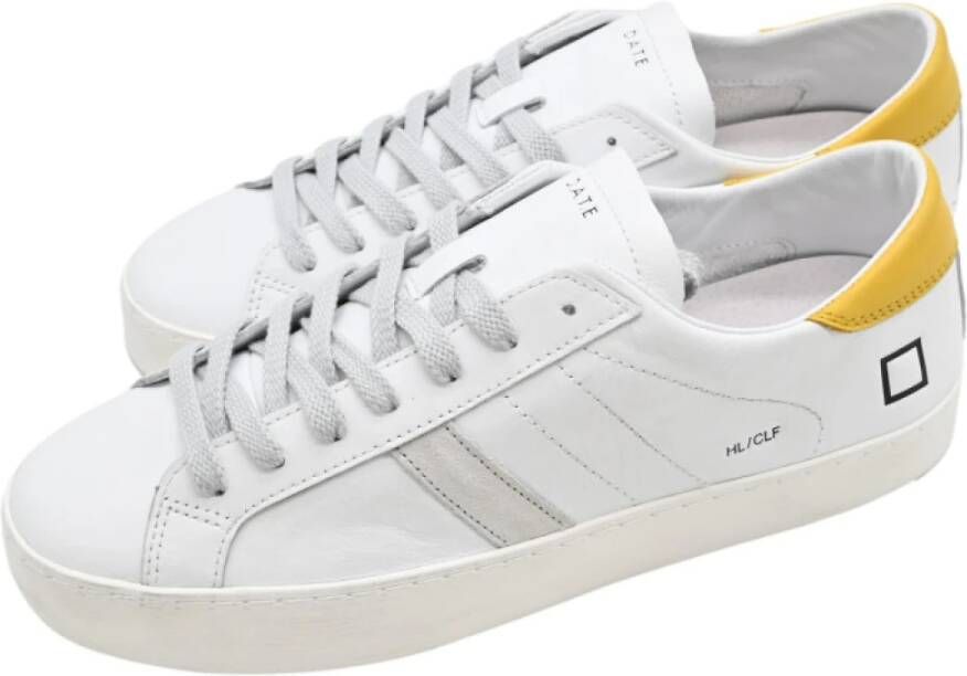 D.a.t.e. Lage Kalf Wit Geel Sneakers Multicolor Heren