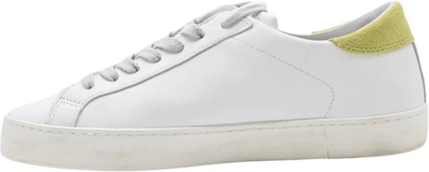 D.a.t.e. Lage Kalf Wit Geel Sneakers White Heren