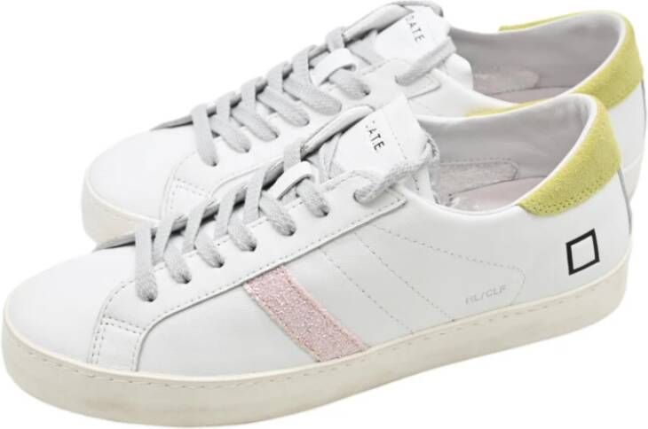 D.a.t.e. Lage Kalf Wit Geel Sneakers White Heren