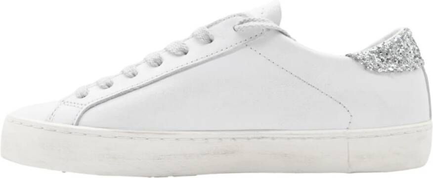 D.a.t.e. Lage Kalf Wit Zilver Sneakers White Dames