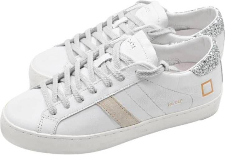 D.a.t.e. Lage Kalf Wit Zilver Sneakers White Dames