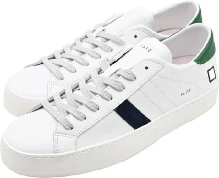 D.a.t.e. Lage Wit-Groene Sneakers Multicolor Heren