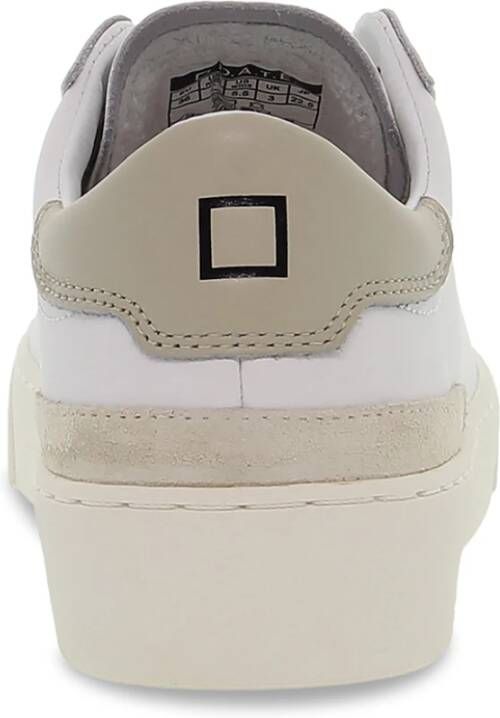 D.a.t.e. Leren en suède sneakers voor dames White Dames