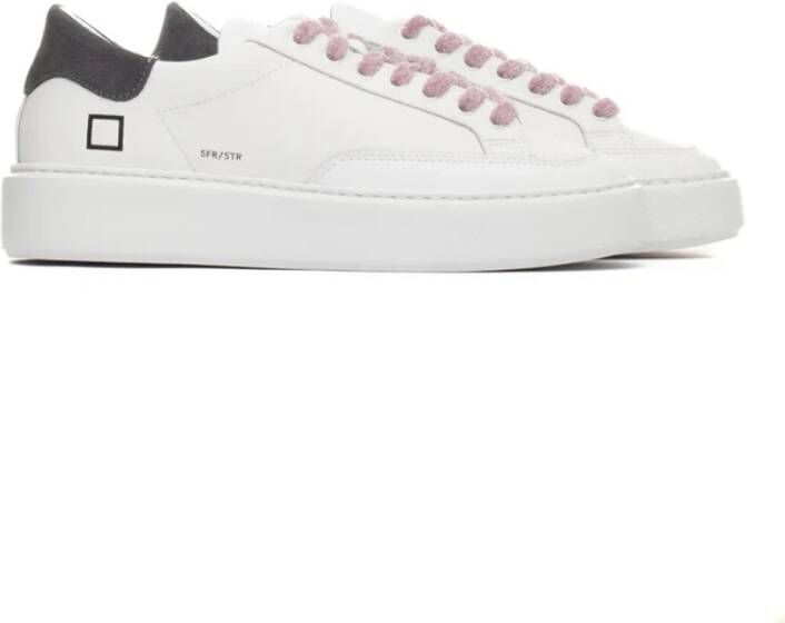 D.a.t.e. Leren Gestreepte Sneakers White Dames