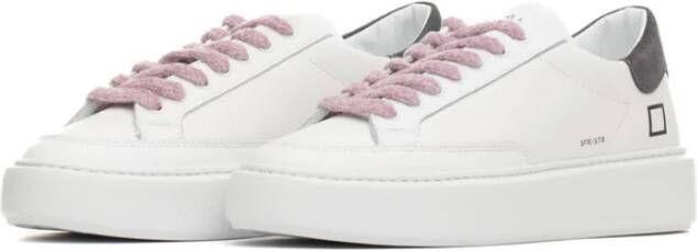 D.a.t.e. Leren Gestreepte Sneakers White Dames