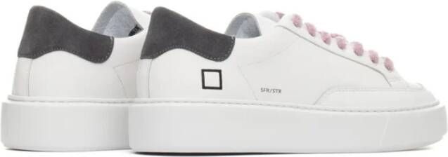 D.a.t.e. Leren Gestreepte Sneakers White Dames