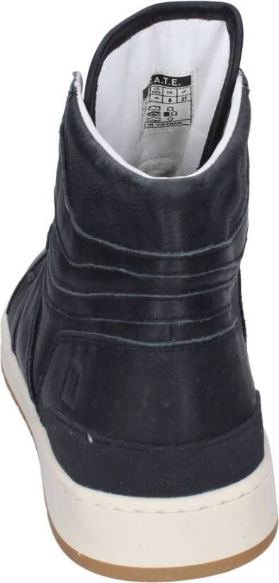 D.a.t.e. Leren Hoge Top Heren Sneakers Black Heren