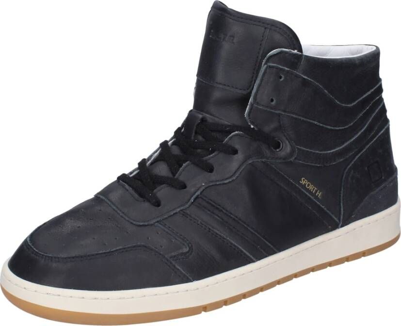 D.a.t.e. Leren Hoge Top Heren Sneakers Black Heren