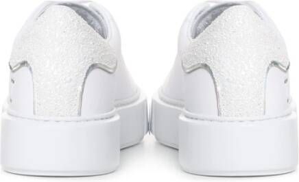 D.a.t.e. Leren Lage Glitter Sneakers White Dames