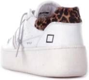 D.a.t.e. Leren Logo Sneakers Geperforeerde Details White Dames