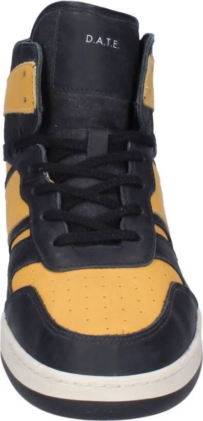 D.a.t.e. Leren Night Sneakers voor Mannen Yellow Heren