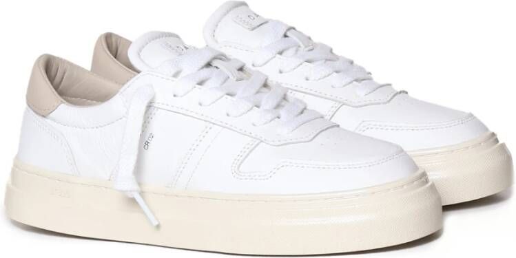 D.a.t.e. Leren Sneakers met Contrast Stud White Dames