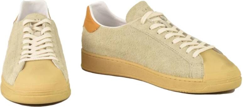 D.a.t.e. Leren sneakers met rubberen zool Beige Heren