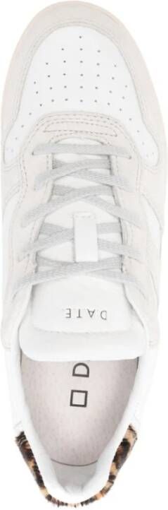 D.a.t.e. Leren sneakers met suède details White Dames