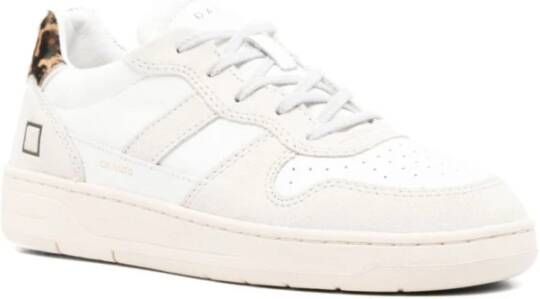 D.a.t.e. Leren sneakers met suède details White Dames