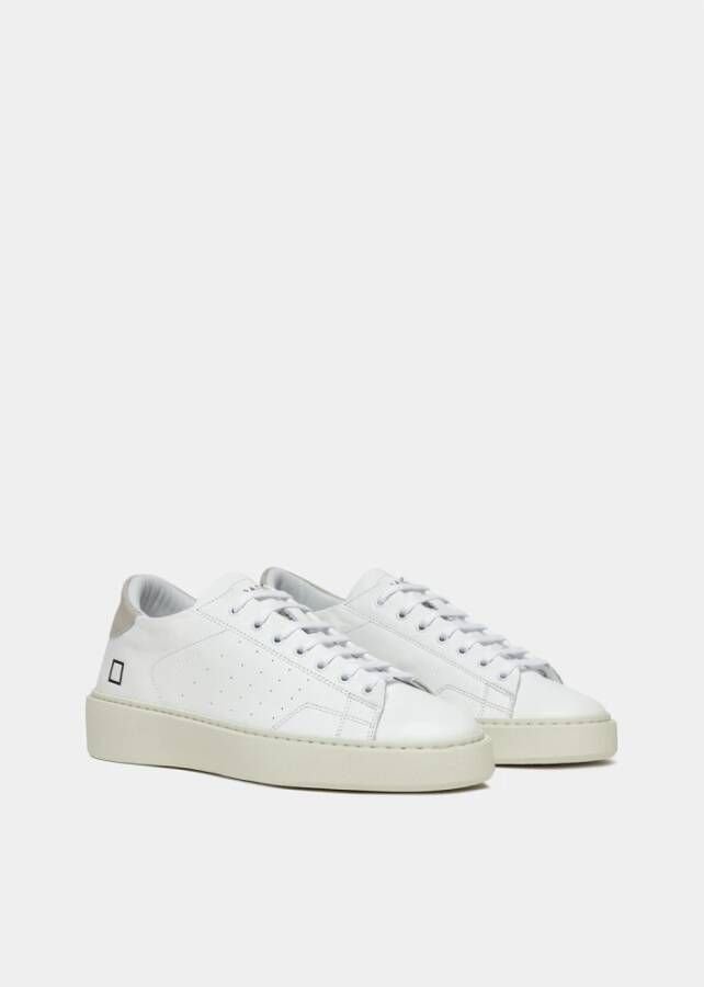 D.a.t.e. Levante Calf Leren Sneakers White Heren