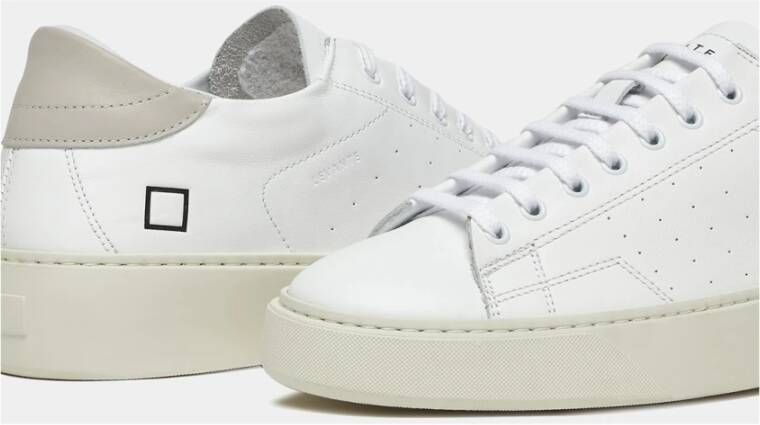 D.a.t.e. Levante Calf Leren Sneakers White Heren