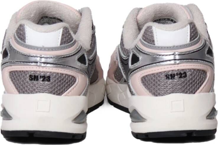 D.a.t.e. Mesh Rubber Sneakers Lila Roze Grijs Multicolor Dames