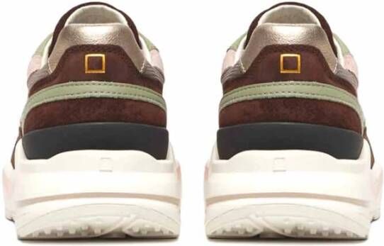 D.a.t.e. Metallic Platinum and Mint Sneakers Multicolor Dames