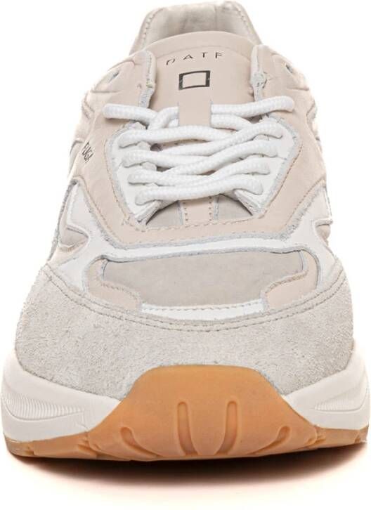 D.a.t.e. Nylon High-Top Sneaker met Suède Beige Heren