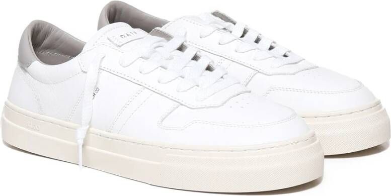 D.a.t.e. Platte Vetersluiting Sneakers Zwart Wit White Heren