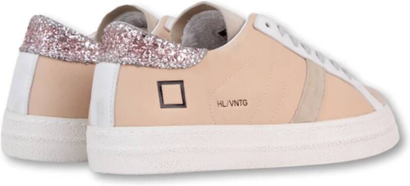 D.a.t.e. Roze Glitter Sneakers Pink Dames