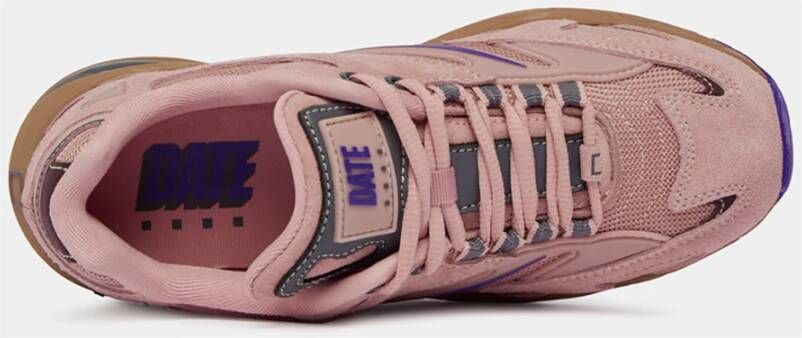 D.a.t.e. Roze hardloopschoenen met suède en TPU-inzetstukken Roze Dames