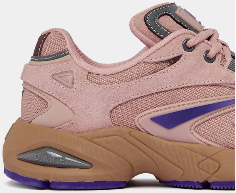 D.a.t.e. Roze hardloopschoenen met suède en TPU-inzetstukken Roze Dames