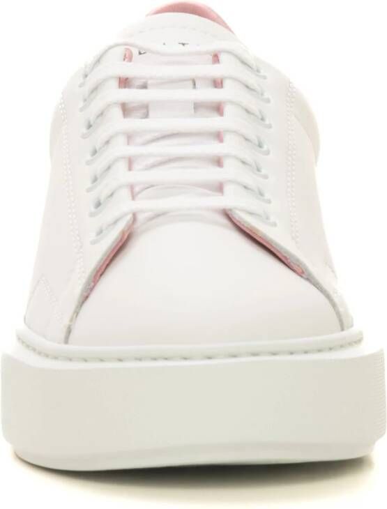 D.a.t.e. Wit-Roze Sfera Patent Leren Sneakers met Veters Wit Dames