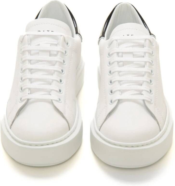 D.a.t.e. Sfera Patent Leren Sneakers met Veters Wit Dames