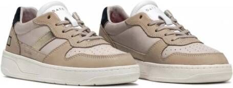 D.a.t.e. Beige Leren Lage Sneakers Beige Dames