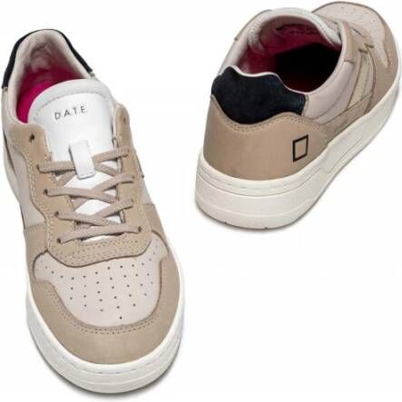 D.a.t.e. Beige Leren Lage Sneakers Beige Dames