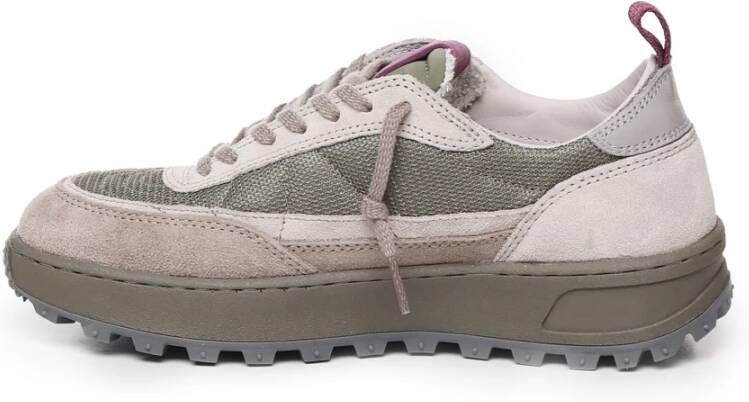 D.a.t.e. Sneakers met dikke zool en suède bovendetails in taupe paars Multicolor Dames